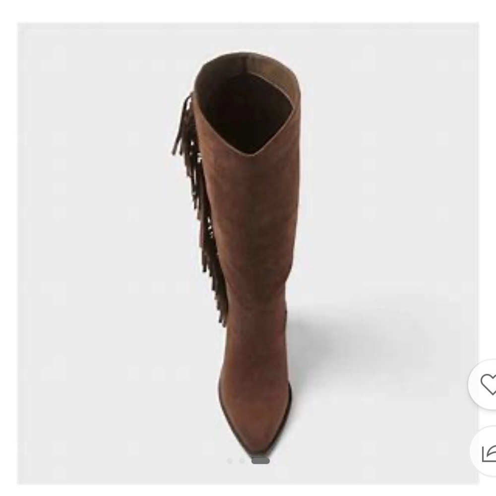 Universal Thread Brown Over the Knee Boots with Fringe